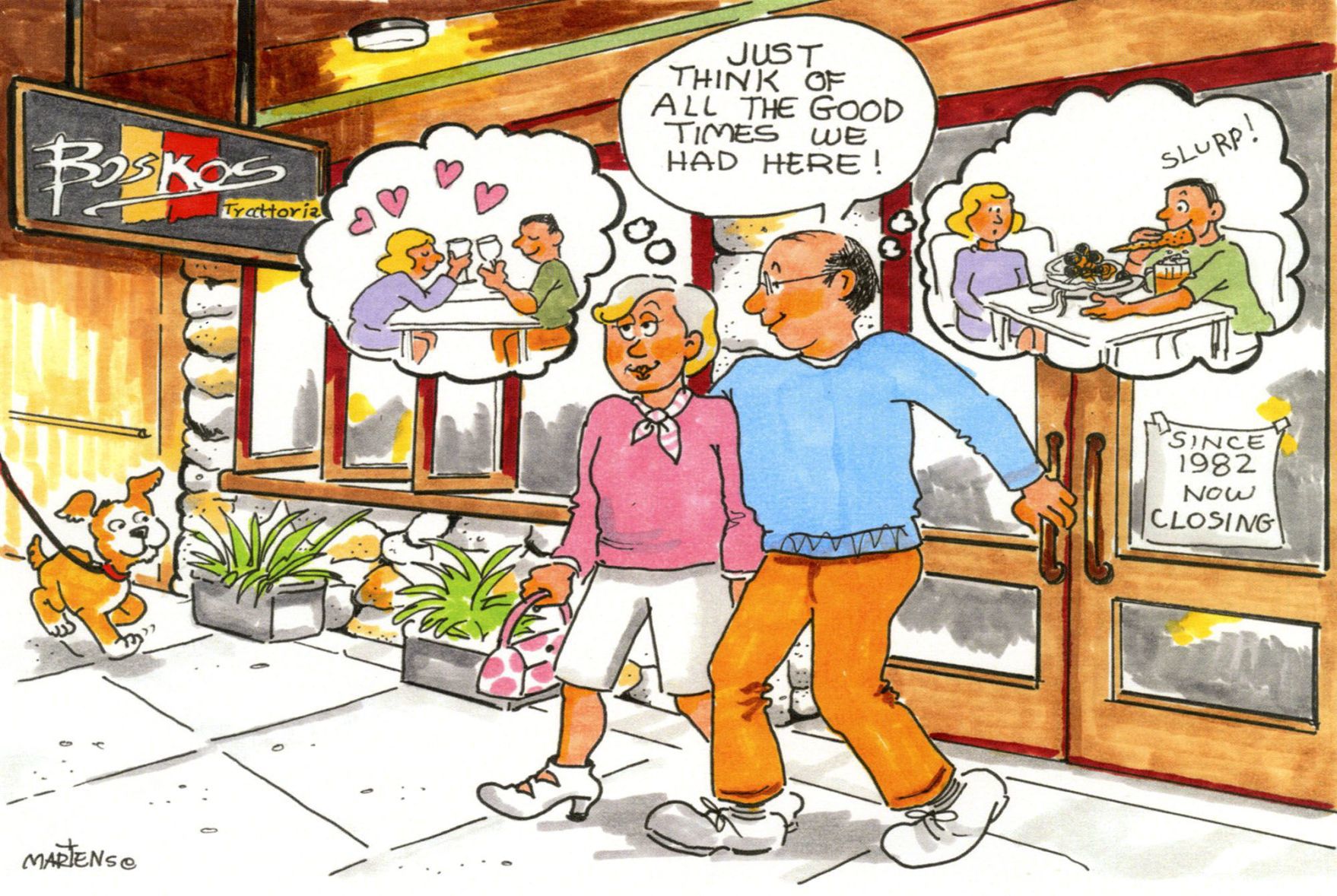 Cartoon comment by Joan Martens